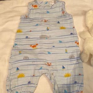 One piece outfit for a 3-6 month old baby.